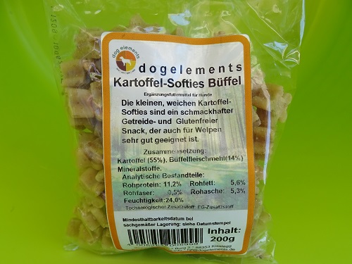 Natural Snacks dogelements Kartoffel-Softies Büffel