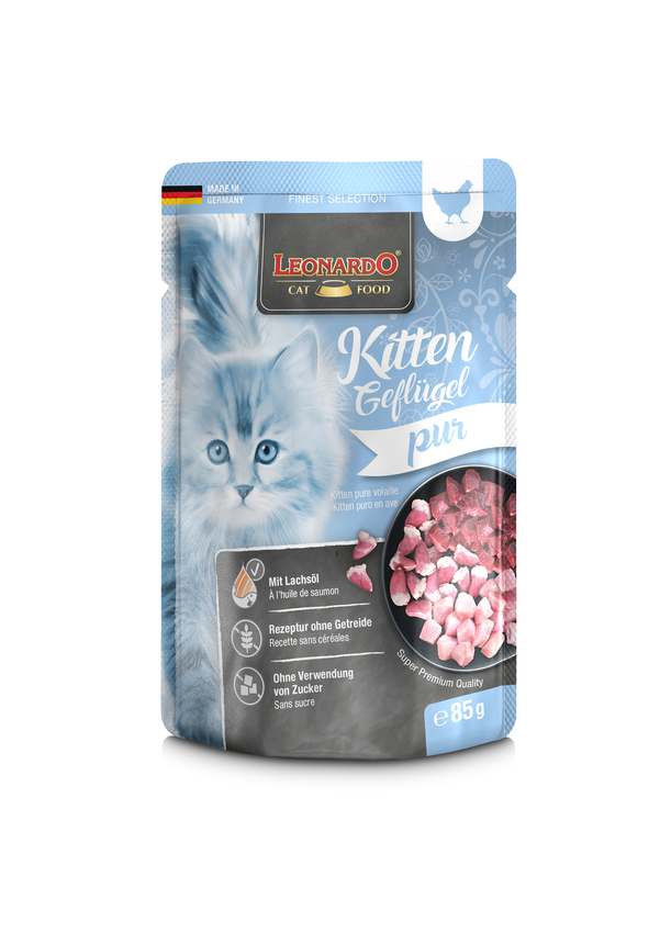 Leonardo Kitten, Geflügel Frischebeutel 85g