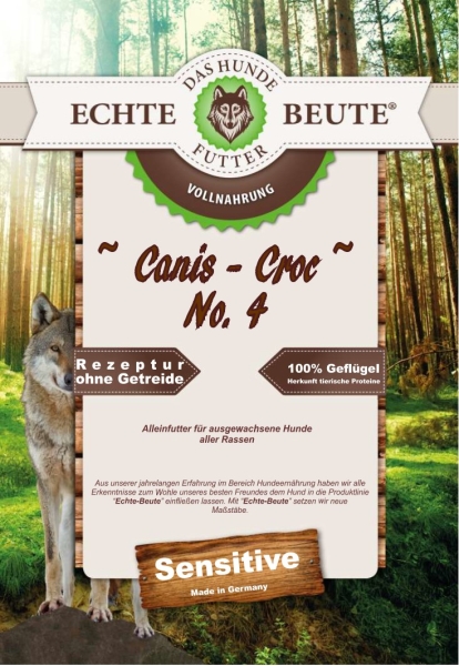 Echte-Beute Canis-Croc No. 4 Sensitive mit Geflügel 12,5kg
